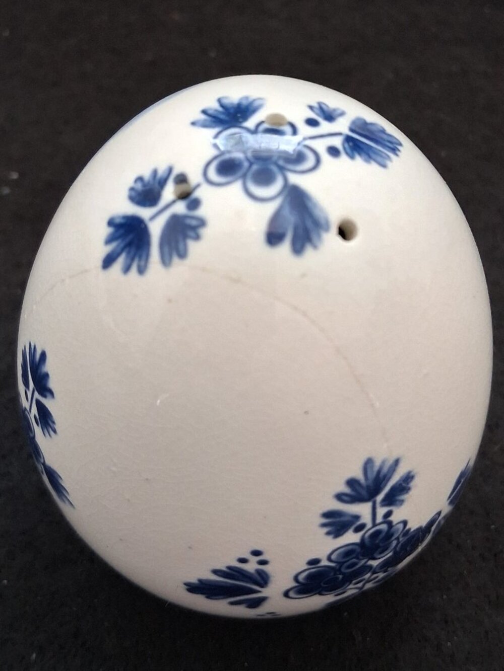 Vintage Delft Blue Hand Painted Egg-Shaped Salt and Pepper Shakers Windmill - Picture 6 of 10